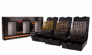 Borrkasetter 1-10mm Slip HSS/Tin/Co5 Terrax i gruppen Maskiner & Verktyg / Borr, gng & kap / Borr och borrsatser hos Blys VIP AB (2150-A131011)