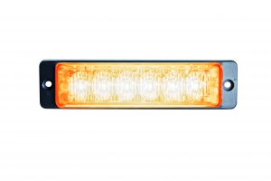 Blixtljus Orange Slim 12-24V 6LEDx3W IP68 i gruppen Fordon & Garage / Belysning / Varningsljus hos Blys VIP AB (2200-850180HP-A)