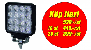 Arbetslampa LED 25W Kvadrat LED DT kontakt i gruppen Fordon & Garage / Belysning / Baklampor hos Blys VIP AB (2200-908517)
