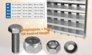 Bult & Mutter M6-M16 8.8 FZB i gruppen Bygg, Beslag & El / Beslag  / Spik, skruv och bult hos Blys VIP AB (2300-6-1630100)