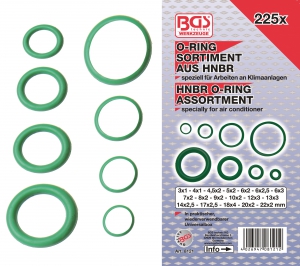 O-Ring Sortiment HNBR 225-delar, 3-22mm  BGS i gruppen Frbrukning / Sortimentldor hos Blys VIP AB (4700-8121)