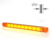 Sidomarkering Orange slim 9 LED 9-36V IP68. E-mrkt