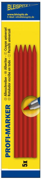 BLEISPITZ Stift till Profi Marker 5st r�da
