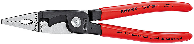 KNIPEX elinstallationst�ng Svart, f�rsedd med korrosionsskyd
