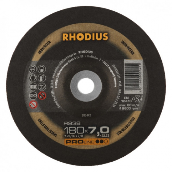 Rhodius Slipskiva RS 180x7x22,23 10/f�rp