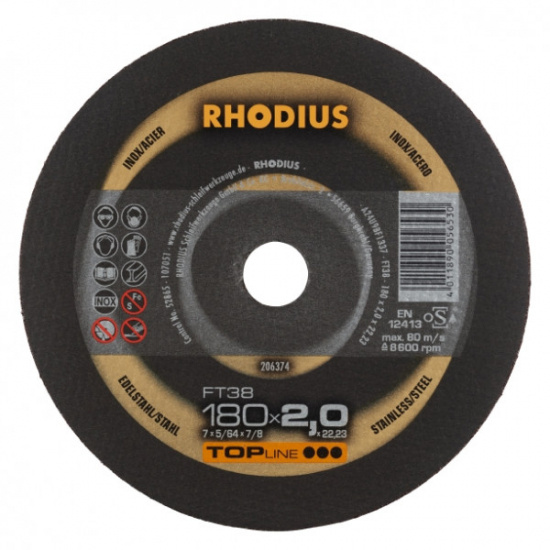 RHODIUS KAPSKIVOR FT38 INOX