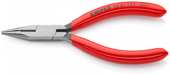KNIPEX T�ng med flata, runda k�ftar och sk�r Svart, f�rsedd