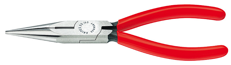 KNIPEX T�ng med flata, runda k�ftar och sk�r Svart, f�rsedd