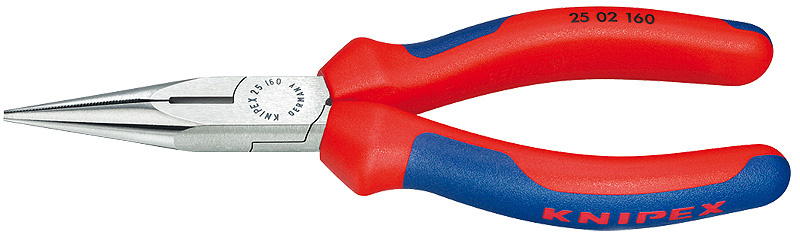 KNIPEX T�ng med flata, runda k�ftar och sk�r Svart, f�rsedd