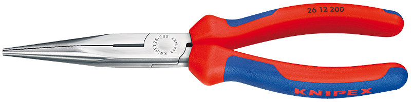KNIPEX T�ng med flata, runda k�ftar och sk�r Svart, f�rsedd