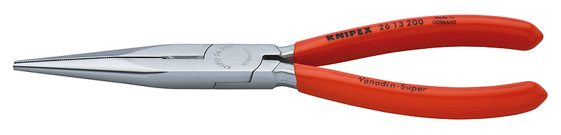 KNIPEX T�ng med flata, runda k�ftar och sk�r F�rkromad 200 m