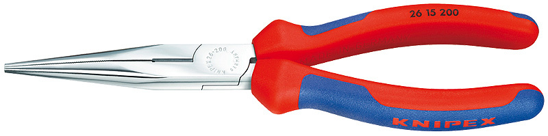KNIPEX T�ng med flata, runda k�ftar och sk�r F�rkromad 200 m