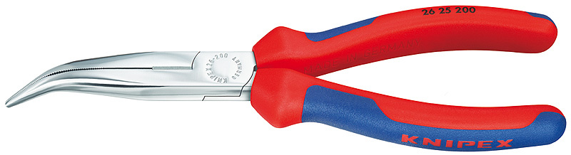 KNIPEX T�ng med flata, runda k�ftar och sk�r F�rkromad 200 m