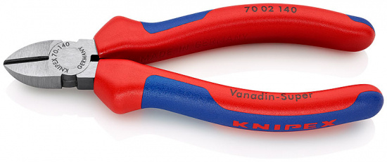 KNIPEX Sidavbitare Svart, f�rsedd med korrosionsskydd 140 mm