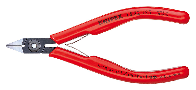 KNIPEX Elektroniksidavbitare Brunerat Med plast�verdrag 125