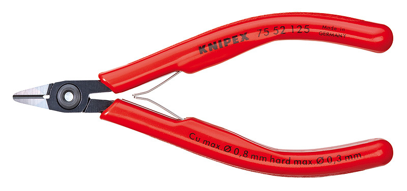 KNIPEX Elektroniksidavbitare Brunerat Med plast�verdrag 125