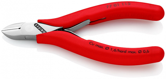 KNIPEX Elektroniksidavbitare Med plast�verdrag 130 mm