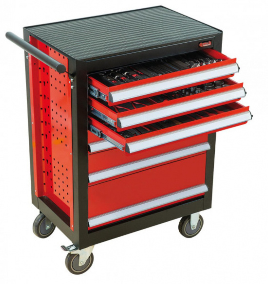 Verktygsvagn 6 l�dor inkl 173 verktyg Baseliner