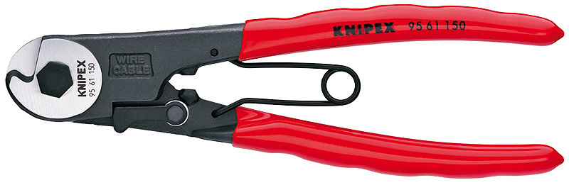 KNIPEX Sk�rare f�r bowdenwire Med plast�verdrag 150 mm