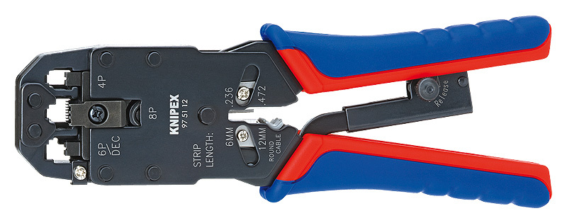 KNIPEX Crimpt�ng f�r western kontakt Brunerat Med flerkompon