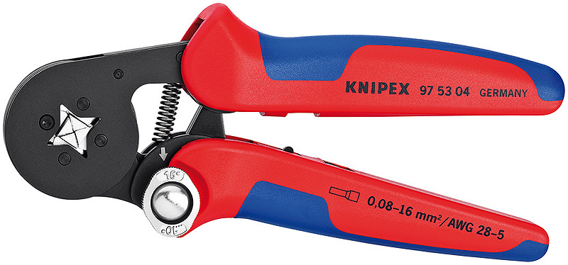 KNIPEX Sj�lvinst�llande crimpt�ng f�r �ndhylsor Brunerat 180