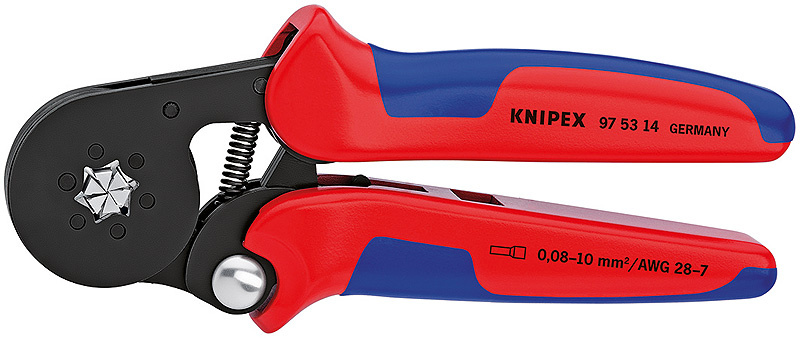 KNIPEX Sj�lvinst�llande crimpt�ng f�r �ndhylsor Brunerat 180