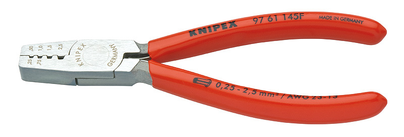 KNIPEX Crimpt�ng f�r �ndhylsor Med plast�verdrag 145 mm