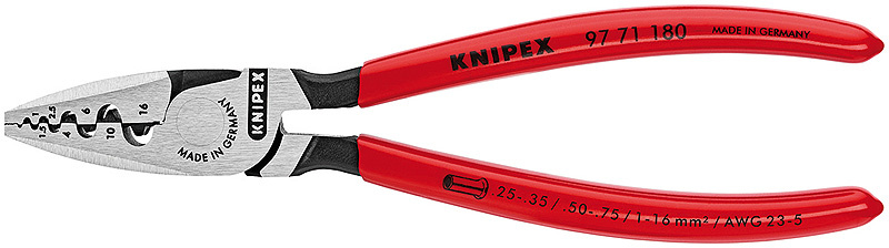 KNIPEX Crimpt�ng f�r �ndhylsor Med plast�verdrag 180 mm