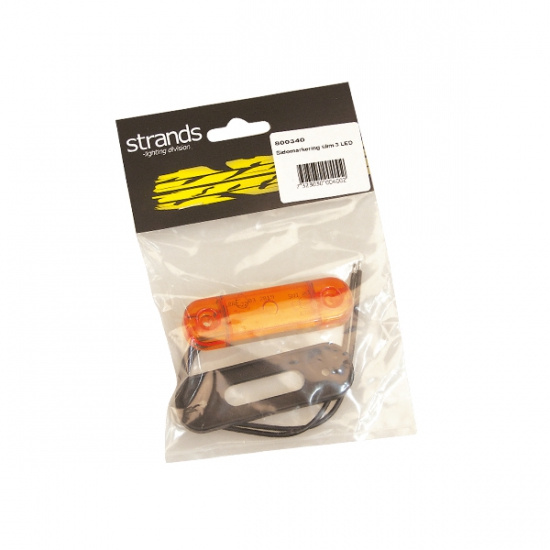 Sidomarkering slim Orange 3 LED 9-36V IP68. E-m�rkt.