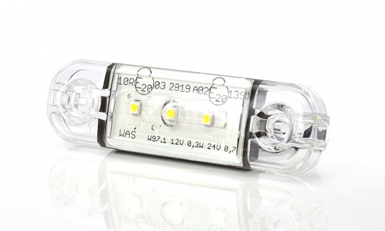 Positionsljus slim Vit 3 LED 9-36V IP68. E-m�rkt.