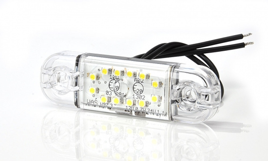 Positionsljus slim Vit 12 LED 9-36V IP68. E-m�rkt.