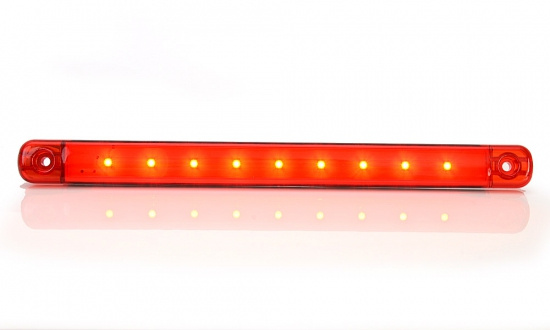 Positionsljus R�d slim 9 LED 9-36V IP68. E-m�rkt.