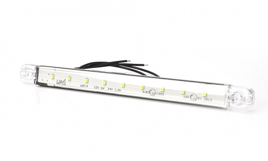 Positionsljus Vit slim 9 LED 9-36V IP68. E-m�rkt.