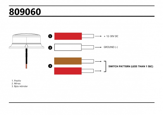 Varningsljus Slim Beacon Amber 12-30V DC