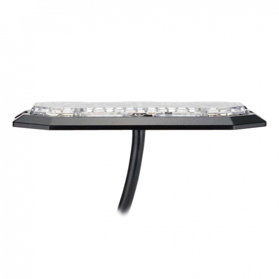 Blixtljus Strands 6 LED, 12-24V DC, 20W Orange LED klar lins