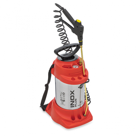 Tryckspruta 6 l rostfri med tryckuftanslutning