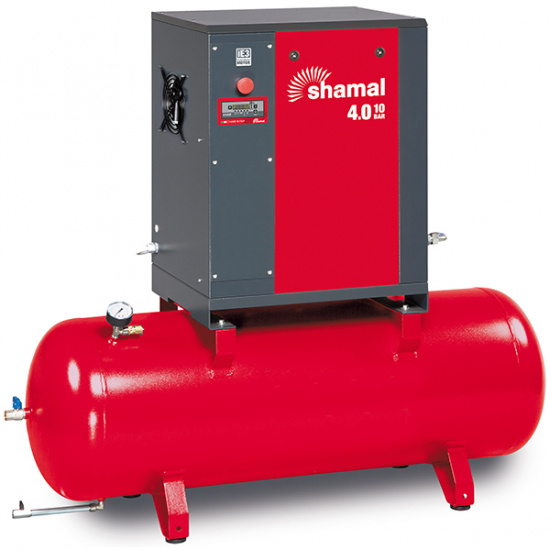 Skruvkompressor 4,0-10-200 5,5 hk 10 bar 200 l med kyltork