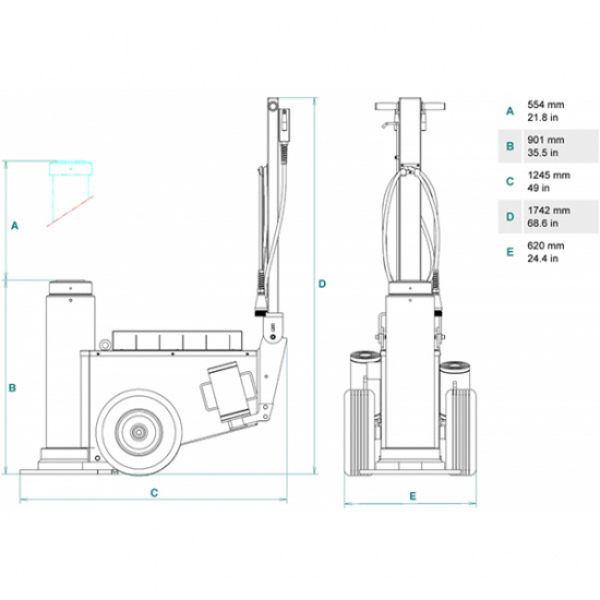 Domkraft M150/90 150 ton 901-1455 mm h�g