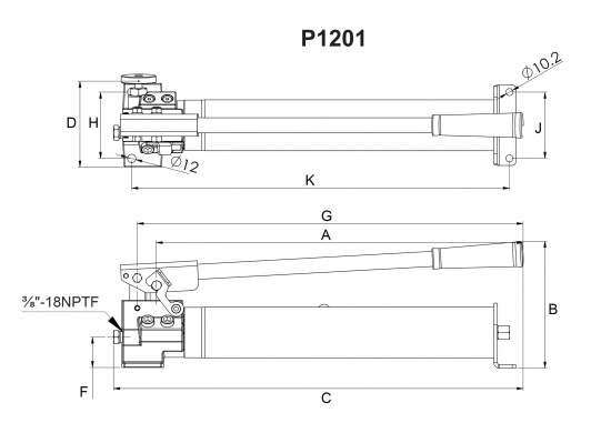 HYDRAULPUMP MANUELL 1100 cm�