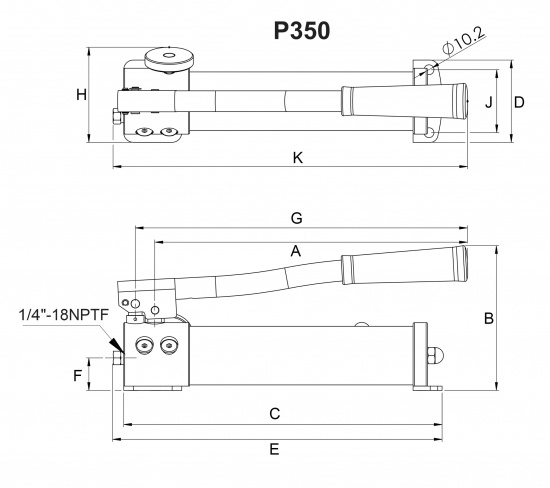 HYDRAULPUMP MANUELL 350 cm�