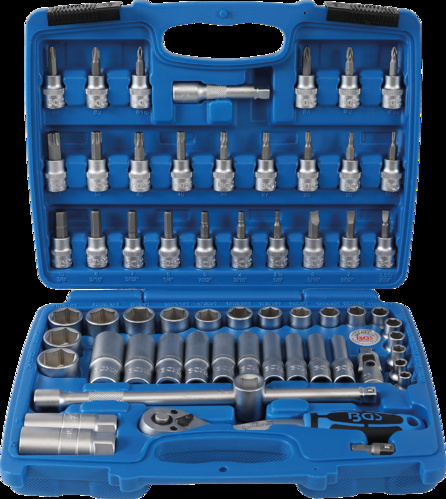 Hylsnyckelsats/bitssats 3/8tum - 61-delar BGS