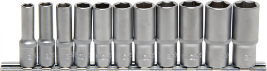 Hylssats l�ng 3/8tum 8-19mm 11delar BGS
